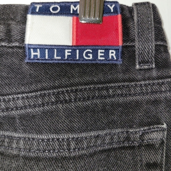 Tommy Hilfiger Jeans Black Denim Straight Leg Size 7 Waist 14.5" Inseam 28" - Picture 3 of 8